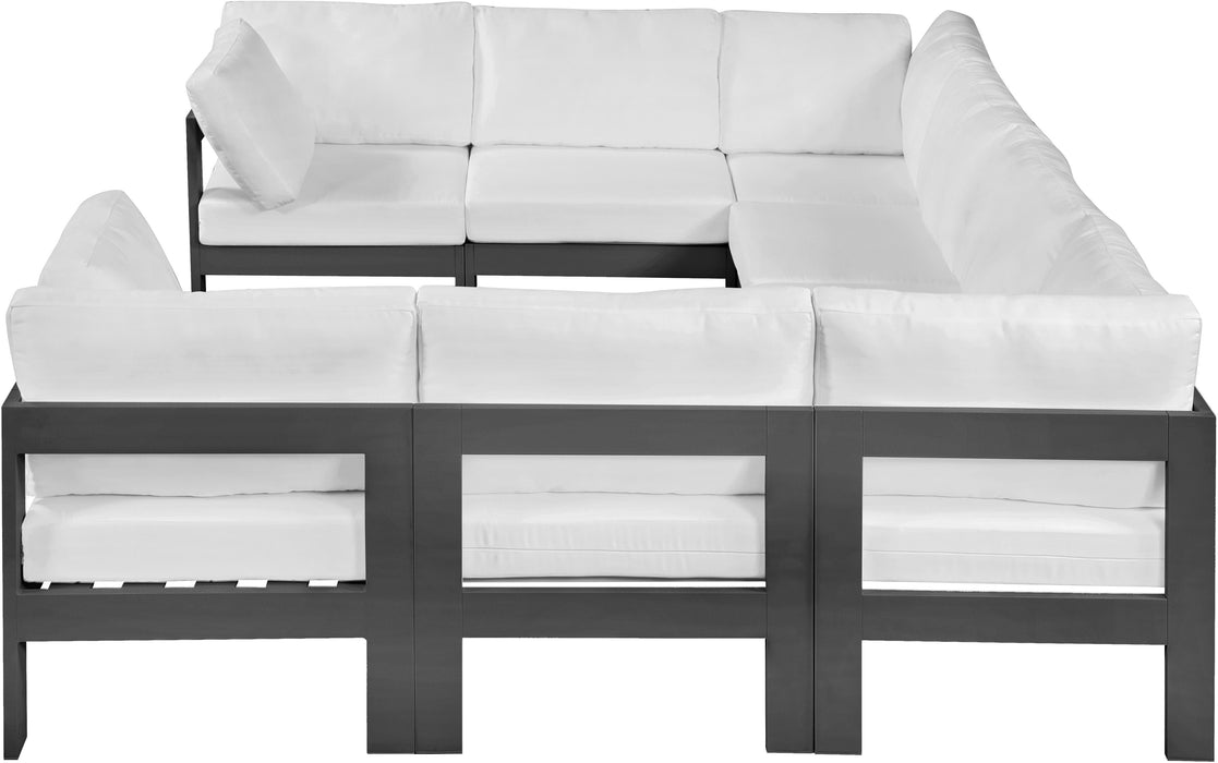 Nizuc - Outdoor Patio 8 Piece Modular Sectional With Gray Frame - Simple Home Plus