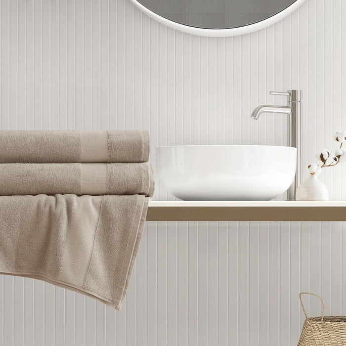 Premium Turkish Cotton 500GSM Plush 2 Piece XL Towel Set - Beige - Simple Home Plus