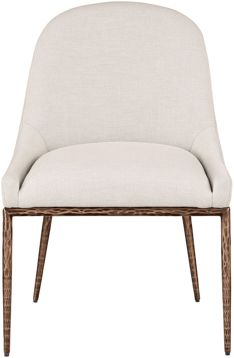 Ferro - Upholstered Dining Side Chair With Brushed Bronze Legs - Simple Home Plus