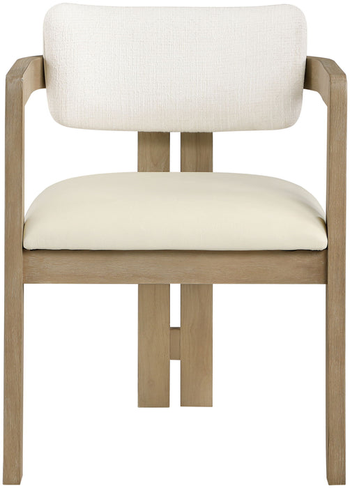 Ravina - Upholstered Dining Chair With Stained Natural Base (Set of 2) - Simple Home Plus