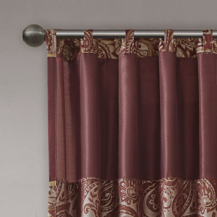 Aubrey - 95" Panel Pair - Burgundy - Simple Home Plus