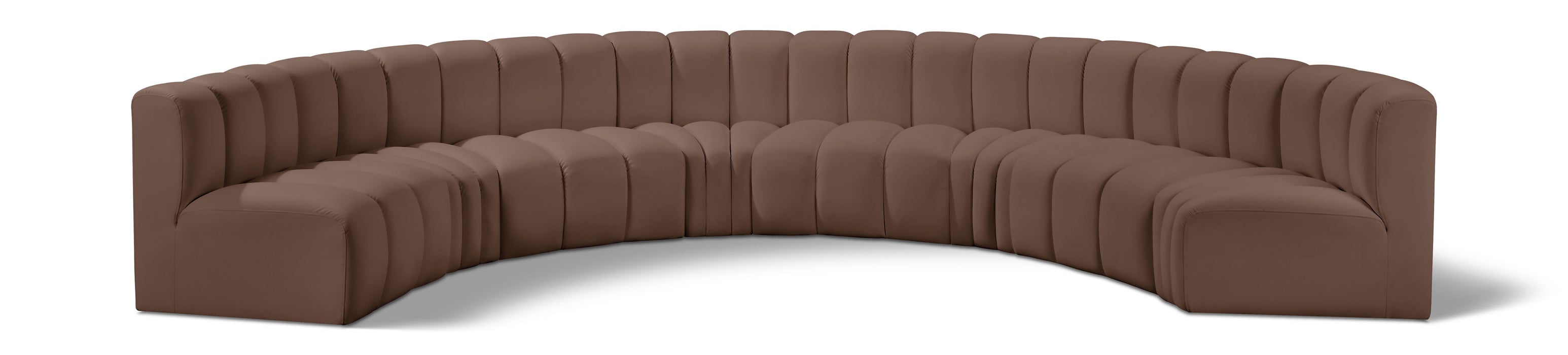 Arc - Faux Leather 8 Piece U-Shaped Modular Sofa - Simple Home Plus