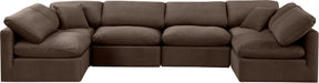 Indulge - Velvet 6 Piece Modular U-Shaped Sectional - Simple Home Plus