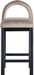 Conrad - Velvet Counter Stool With Black Legs - Simple Home Plus