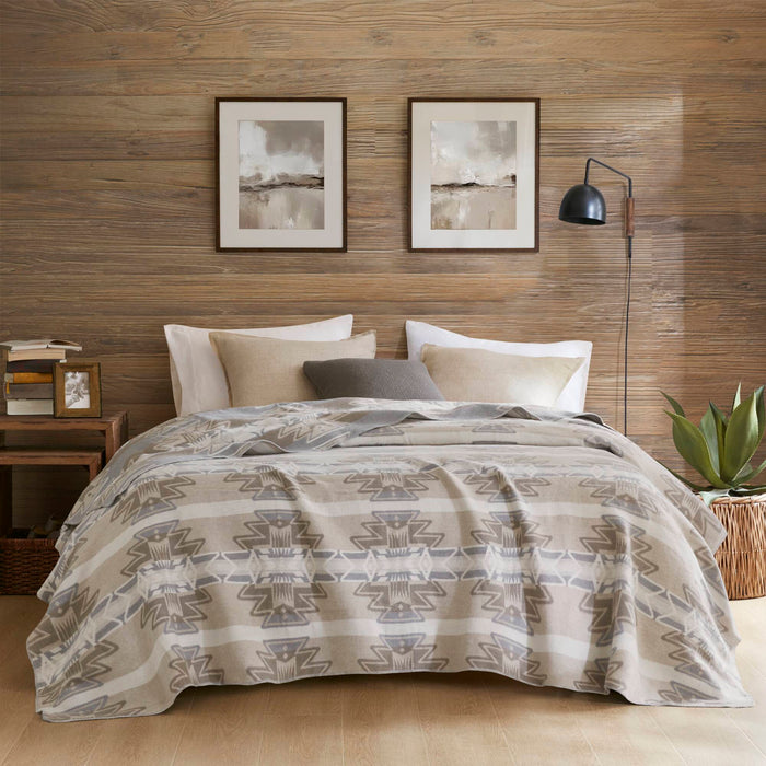 Alberta - Blend Blanket Cotton - Neutral Aztec - Simple Home Plus