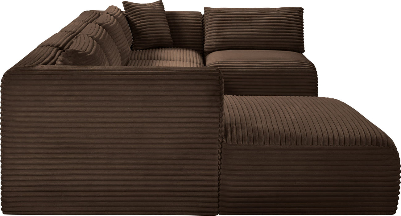 Shaggy - 5 Piece Modular U-Shaped Sectional - Simple Home Plus