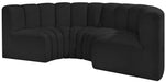 Arc - Boucle Fabric 4 Piece U-Shaped Modular Sofa - Simple Home Plus