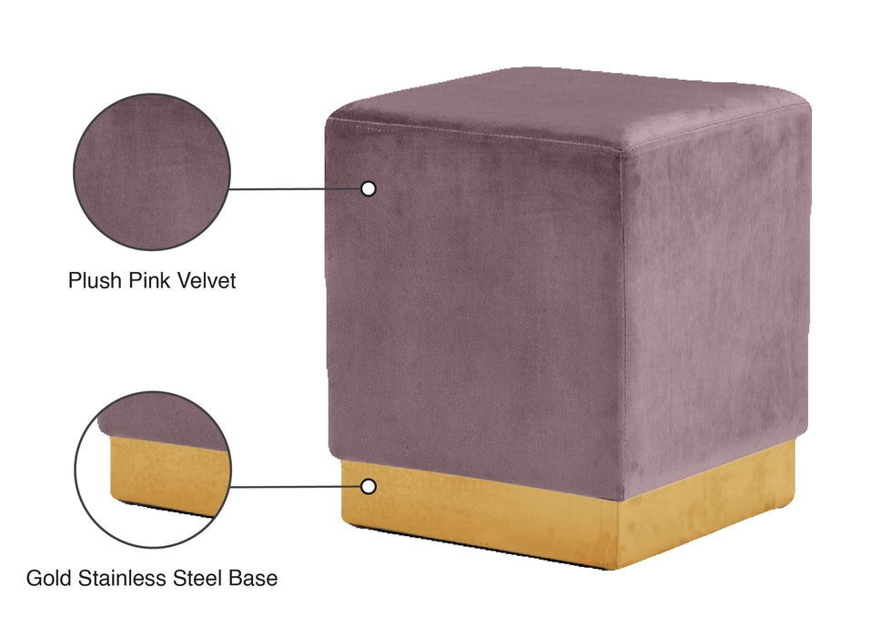 Jax - Stool Ottoman with Gold Base - Simple Home Plus
