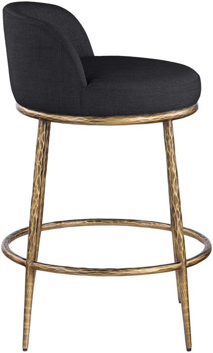 Ferro - Upholstered Counter Stool With Brushed Gold Base - Simple Home Plus