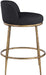 Ferro - Upholstered Counter Stool With Brushed Gold Base - Simple Home Plus