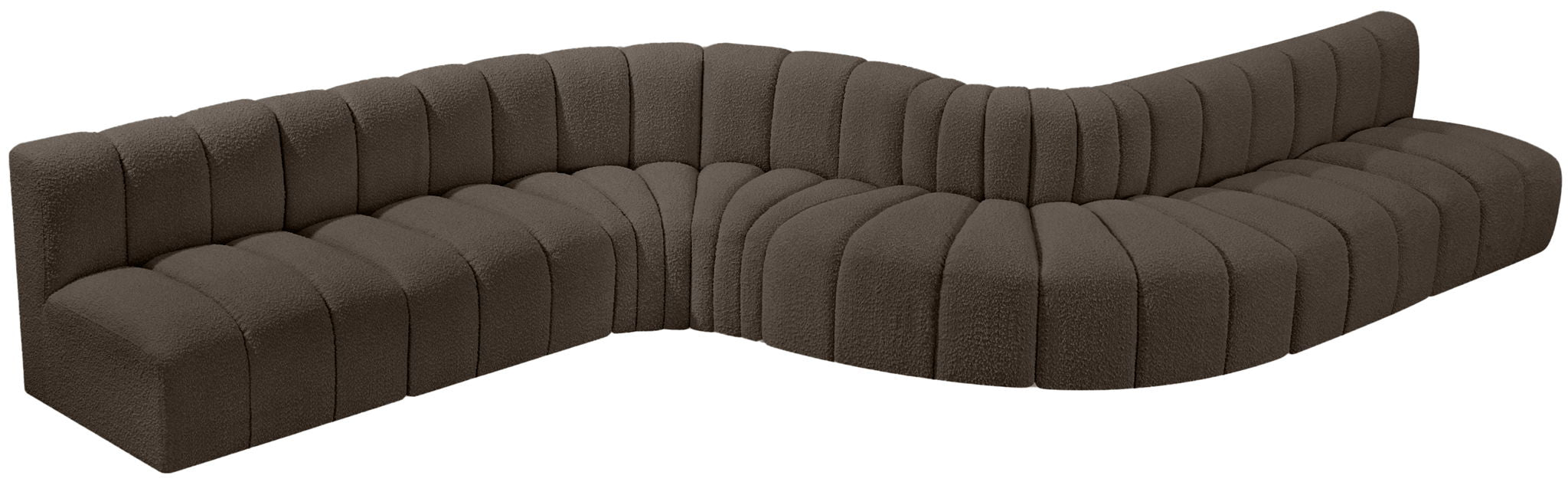 Arc - Boucle Fabric 8 Piece Curved Modular Sofa - Simple Home Plus