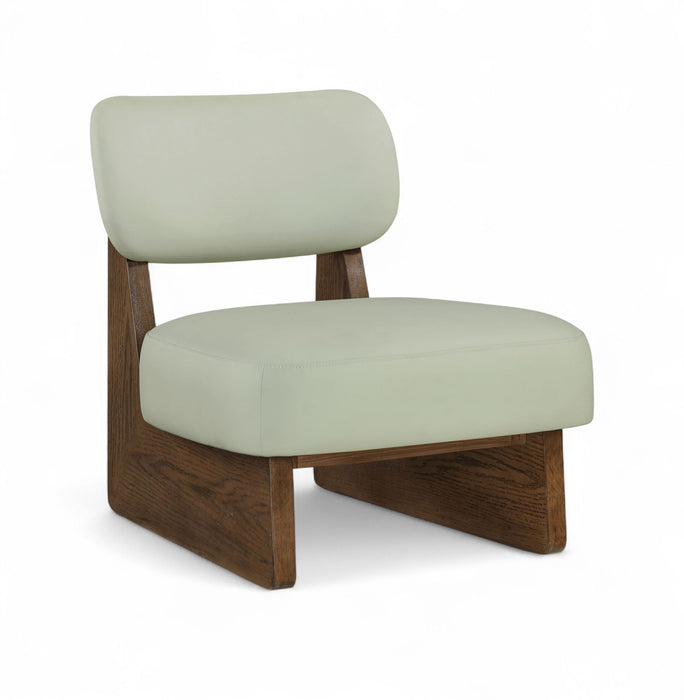 Vetra - Vegan Leather Upholstered Accent Chair With Brown Base - Simple Home Plus