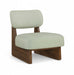 Vetra - Vegan Leather Upholstered Accent Chair With Brown Base - Simple Home Plus