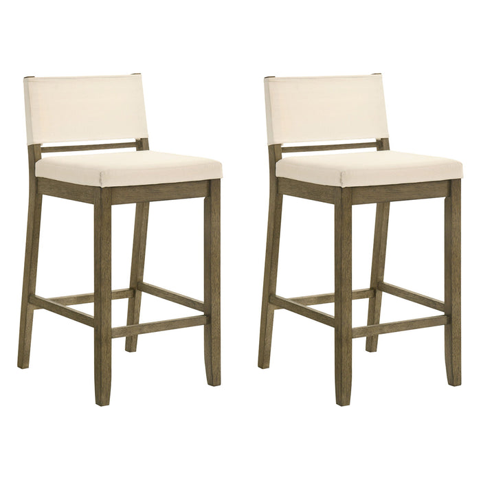 Yaneli - Contemporary Natural Wood Bar Height Kitchen Bar Stool - Simple Home Plus