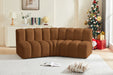 Arc - Velvet 3 Piece Modular Corner Sofa - Saddle - Simple Home Plus