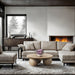 Fitch - Wood Oak Veneer Coffee Table - 3 Legs - Simple Home Plus