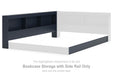 Simmenfort - Bookcase Storage with Side Rail - Navy Blue - Simple Home Plus