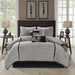 Dune - California King Piece Comforter (Set of 7) - Gray - Simple Home Plus