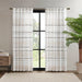 Nea - Printed Window Panel With Tassel Trim And Lining - Off White / Gray - Simple Home Plus