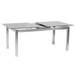 Ivan - Extension Dining Table Tempered Glass Top - Brushed Silver / Gray - Simple Home Plus