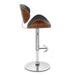 Naples - Adjustable Height Swivel Bar Stool - Walnut / Black - Simple Home Plus