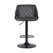 Toby - Adjustable Height Swivel Bar Stool - Black / Gray - Simple Home Plus