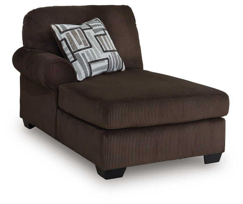 Kimlee - LAF Corner Chaise - Chocolate - Simple Home Plus