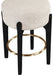 Torino - Backless Counter Stool With Brushed Black Base (Set of 2) - Simple Home Plus