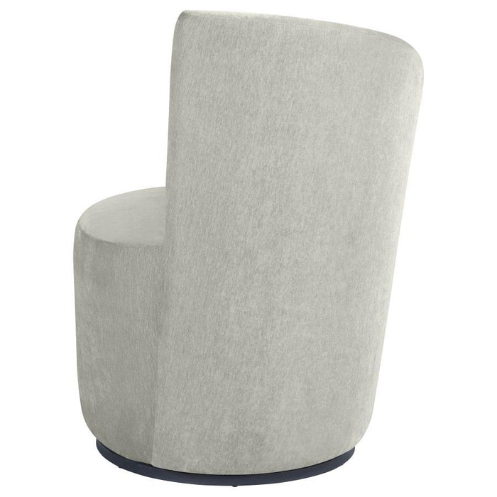 Nueva - Upholstered Swivel Chair Curved Backrest - Simple Home Plus