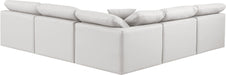 Indulge - Faux Leather 5 Piece Modular Corner Armless Sectional - Simple Home Plus