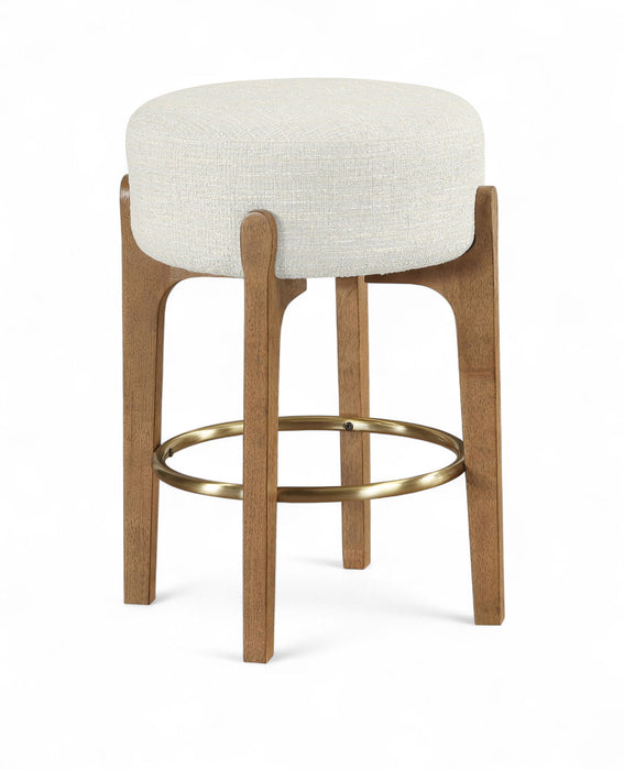 Torino - Backless Counter Stool With Brushed Brown Base (Set of 2) - Simple Home Plus