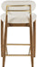 Riccio - Fabric Stool - Walnut Frame - Simple Home Plus