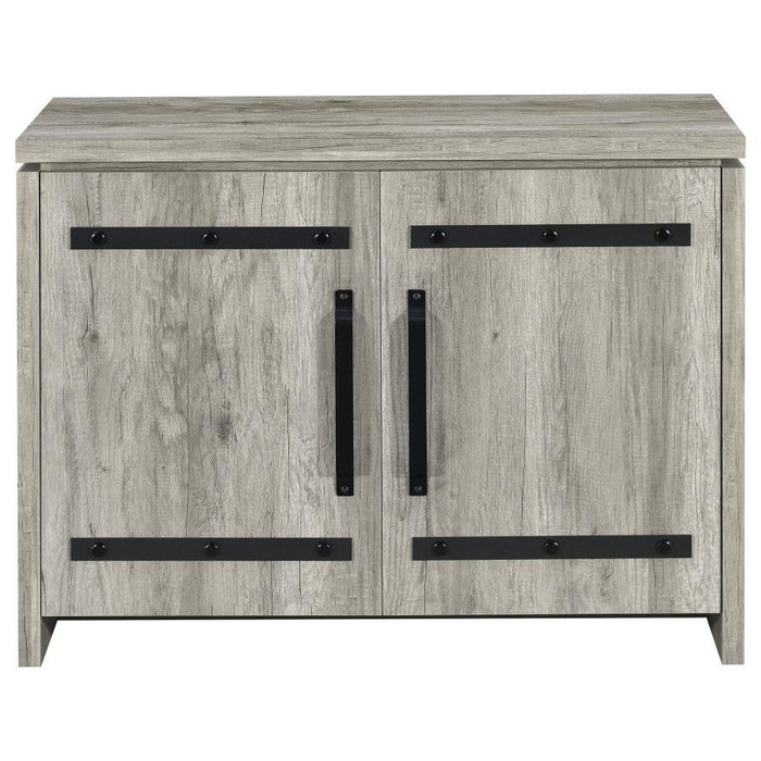 Enoch - 2 Door Engineered Wood Accent Cabinet - Gray Driftwood - Simple Home Plus