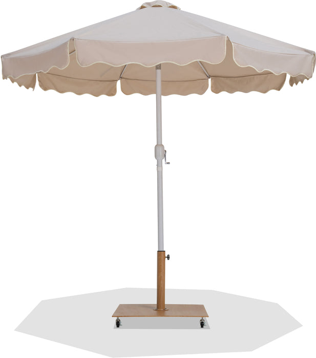 Amalfi - Aluminum Patio Umbrella - Light Brown Base / White Pole - Simple Home Plus