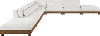 Turin - Chenille Fabric Upholstered Modular Sectional - Cream - Simple Home Plus