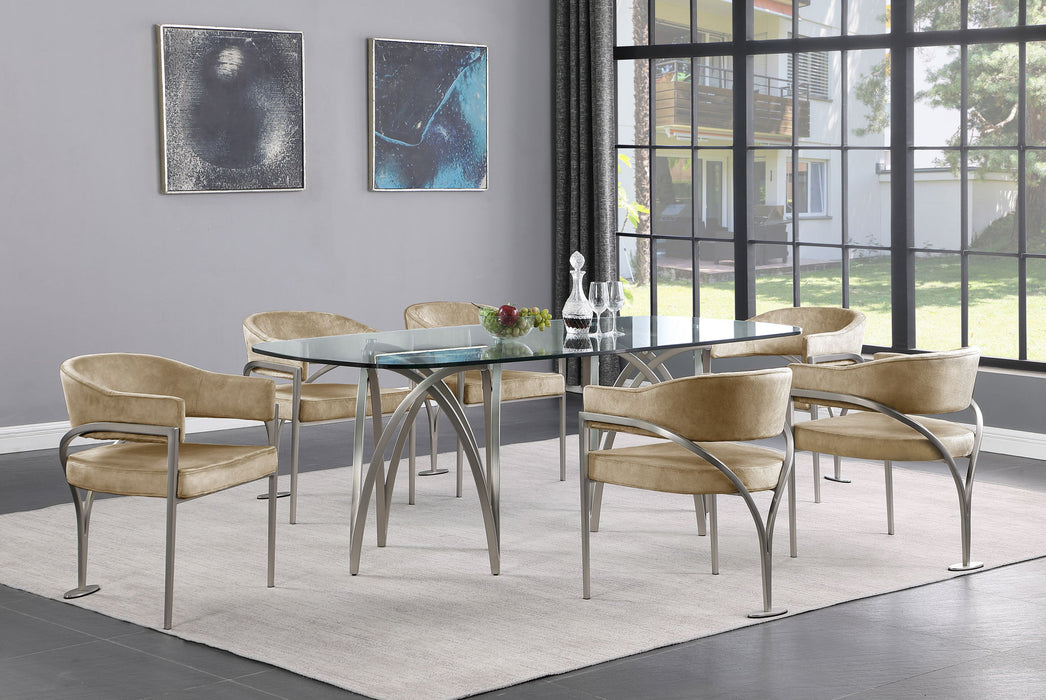 Madelyn - Dining Chair (Set of 2) - Brushed Chrome - Simple Home Plus