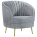 Sophia - Upholstered Channel Tufted Barrel Accent Chair - Simple Home Plus