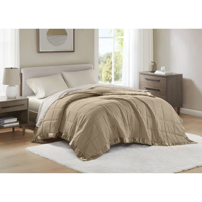 Windom - King All Season Hypoallergenic Blanket With 3M Scotchgard - Brown - Simple Home Plus