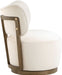 Elara - Velvet Upholstered Swivel Accent Chair - Stained Brown - Simple Home Plus