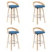 Sonia - Modern Swivel Bar Height Stool - Patterned Oak Wood Finish - Simple Home Plus