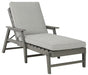 Visola - Gray - Chaise Lounge with Cushion - Simple Home Plus