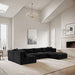 Shaggy - 6 Piece Modular U-Shaped Sectional - Simple Home Plus