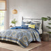 Tangiers - 6 Piece Reversible Coverlet Set - Blue - Simple Home Plus