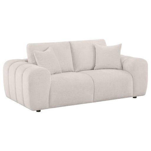 Burnett - Chenille Upholstered Wide Arm Loveseat - Simple Home Plus