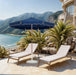 Amalfi - Patio Umbrella - White Base / Light Brown Pole - Simple Home Plus