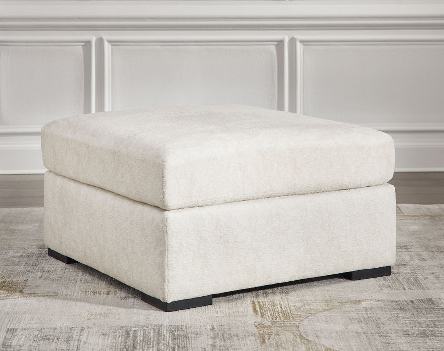 Chessington - Ivory - Oversized Accent Ottoman - Simple Home Plus