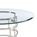 Diaz - Contemporary Round Dining Table - Silver - Simple Home Plus