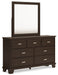 Covetown - Dresser And Mirror - Dark Brown - Simple Home Plus
