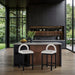 Conrad - Linen Counter Stool With Black Legs - Simple Home Plus