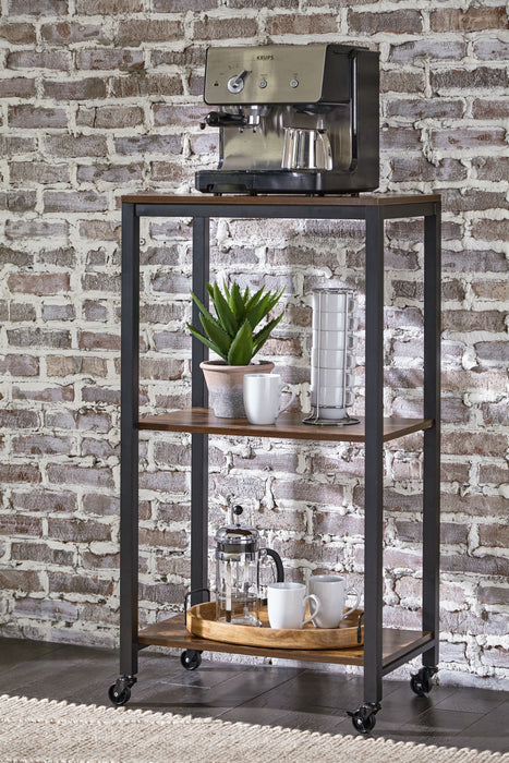 Bevinfield - Brown / Black - Bar Cart - Simple Home Plus